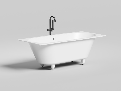 Ванна из искусственного камня Salini ORNELLA 103421M 180х80 встраиваемая прямоугольная с ножками - фото 2